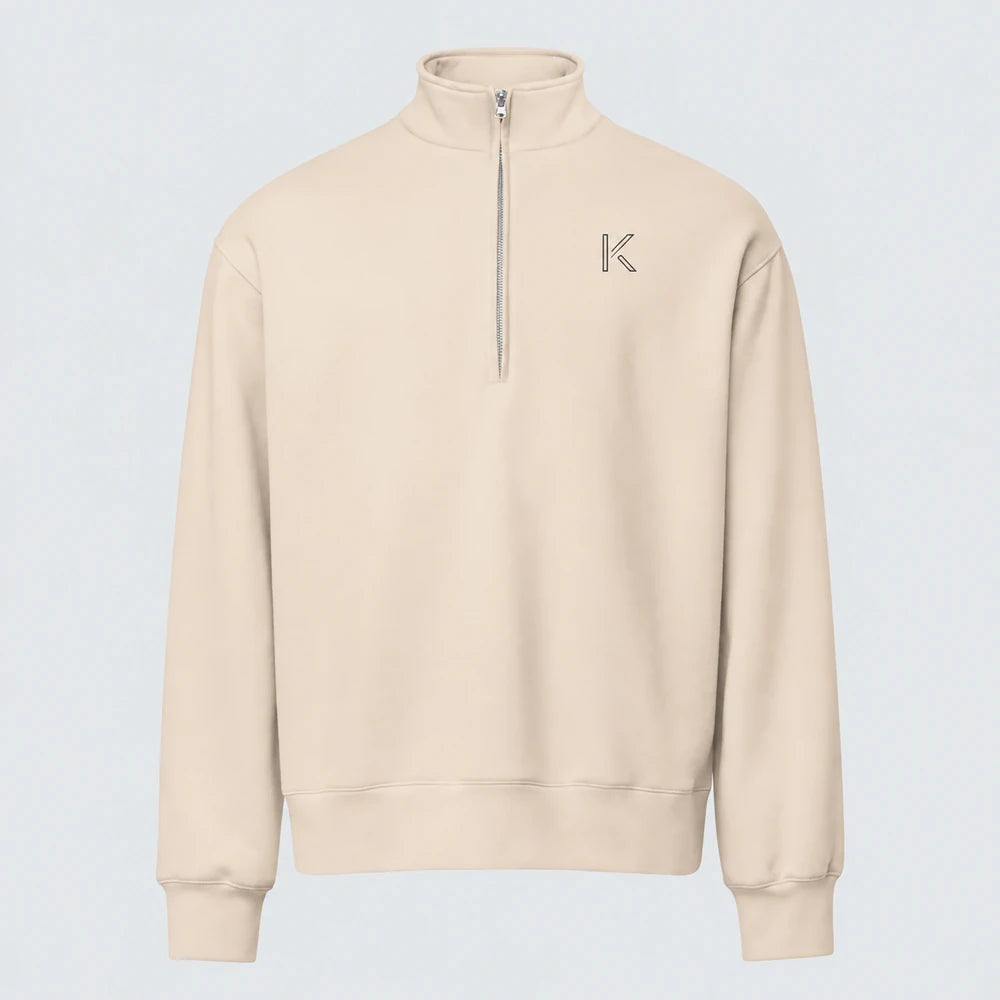 Half-zip pullover in Dust