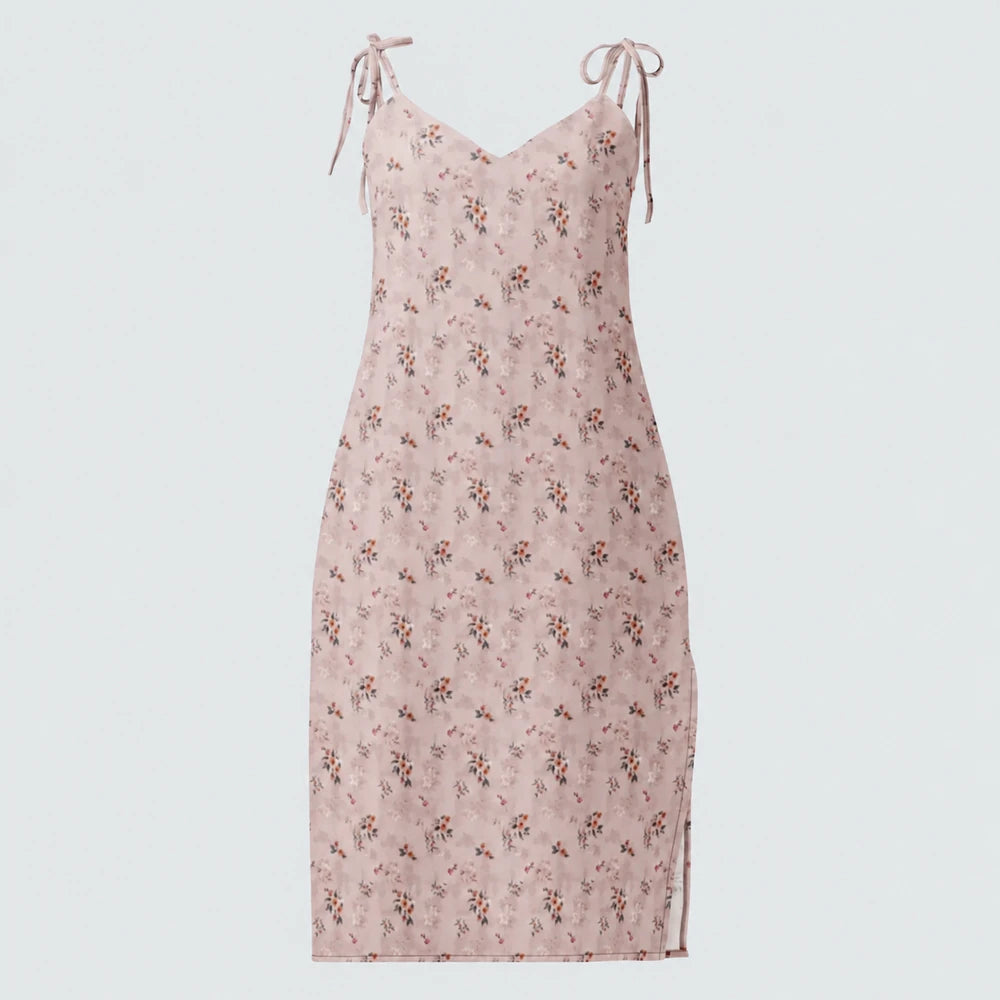 Tie-strap midi dress