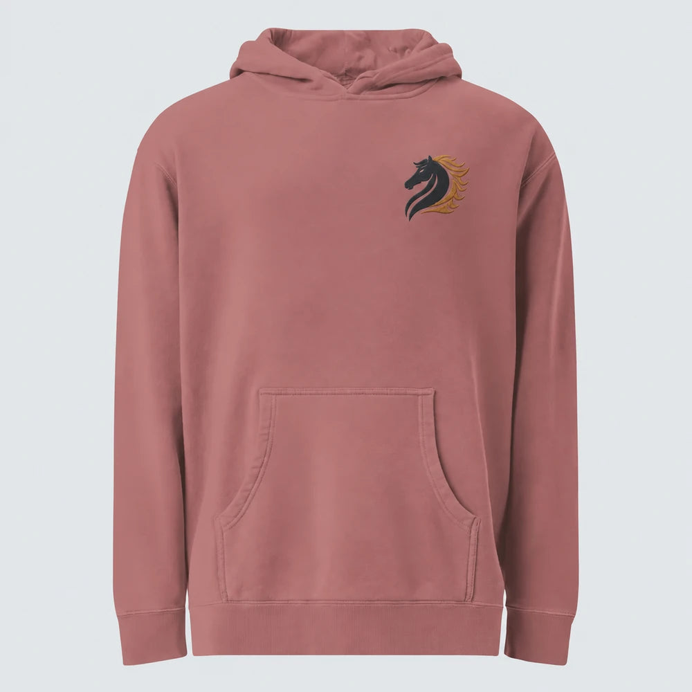 Pigment Hoodie 03 in Pigment Maroon